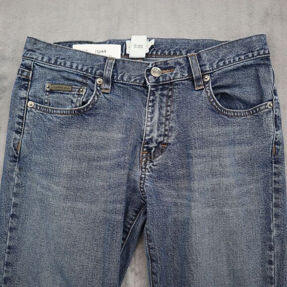 Calvin Klein Pants Womens 7 Blue Bootcut Low Rise Button Medium Wash Denim Jeans - Picture 6 of 16